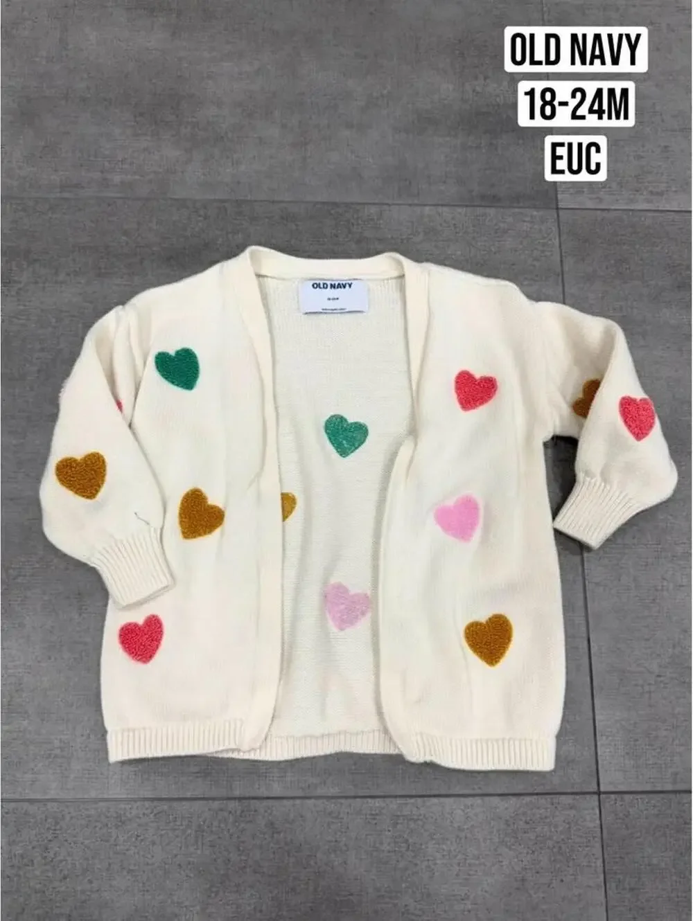 18-24m • Old Navy Heart Cardigan
